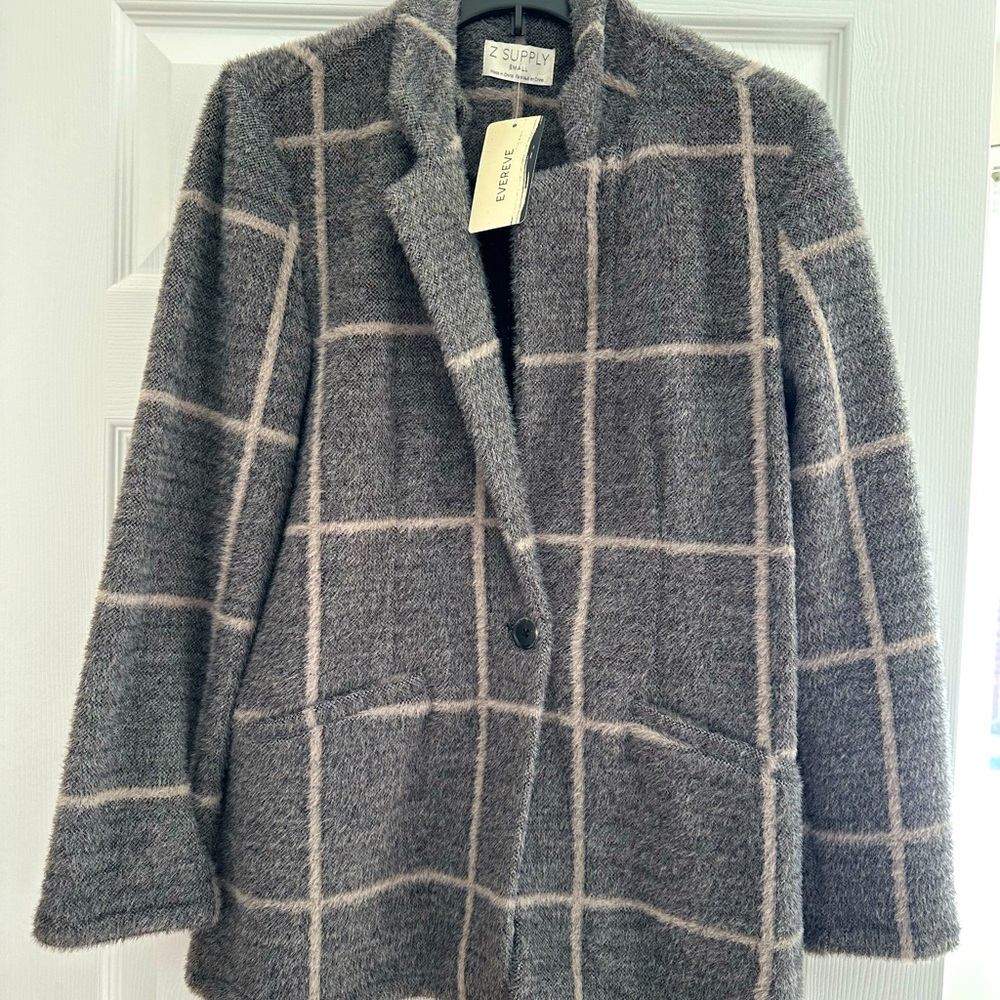 Z Supply Anna Plaid Blazer